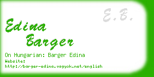 edina barger business card